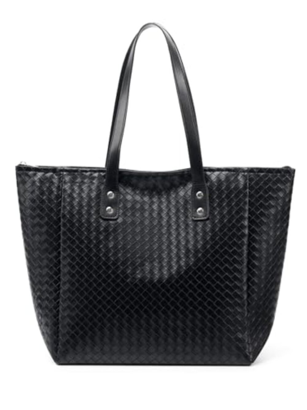 Women's PU Leather Tote Bag Large Work Shoulder Bag Weekender Shopper